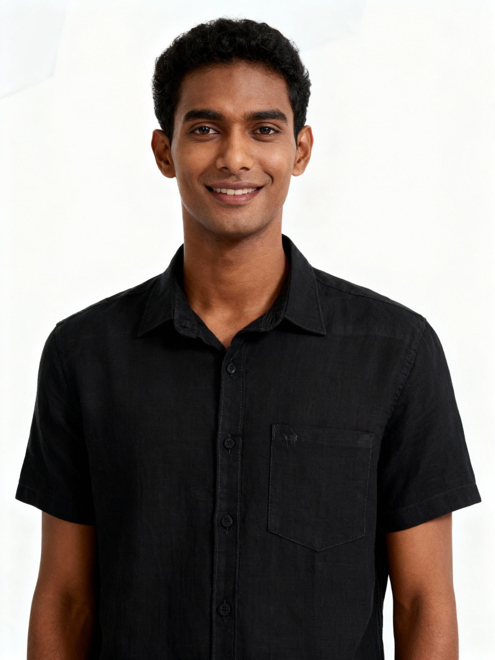 Premium Linen Regular fit Shirt Black – LUZZIO
