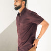 Deep coffee Premium Linen Shirt Regular fit