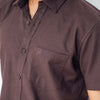Deep coffee Premium Linen Shirt Regular fit