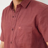Dull red Premium Linen Shirt Regular fit