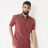 Dull red Premium Linen Shirt Regular fit