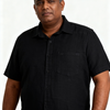 Premium Linen Regular fit Shirt Black