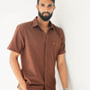 Chestnut brown Premium Linen Shirt Regular fit