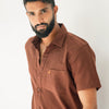 Chestnut brown Premium Linen Shirt Regular fit