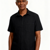 Premium Linen Regular fit Shirt Black