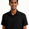 Premium Linen Regular fit Shirt Black