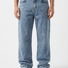 Acid Wash Blue Denim Big Fold