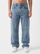 Acid Wash Blue Denim Big Fold