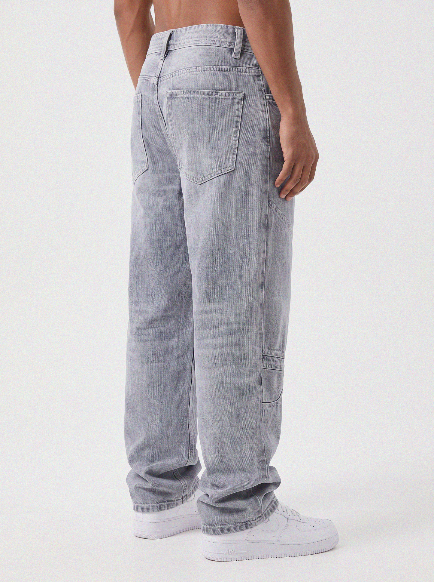 Frost Ash Panel Denim Big Fold (Ash Grey)