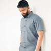Blue Grey Premium Linen Shirt Regular fit