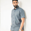 Blue Grey Premium Linen Shirt Regular fit