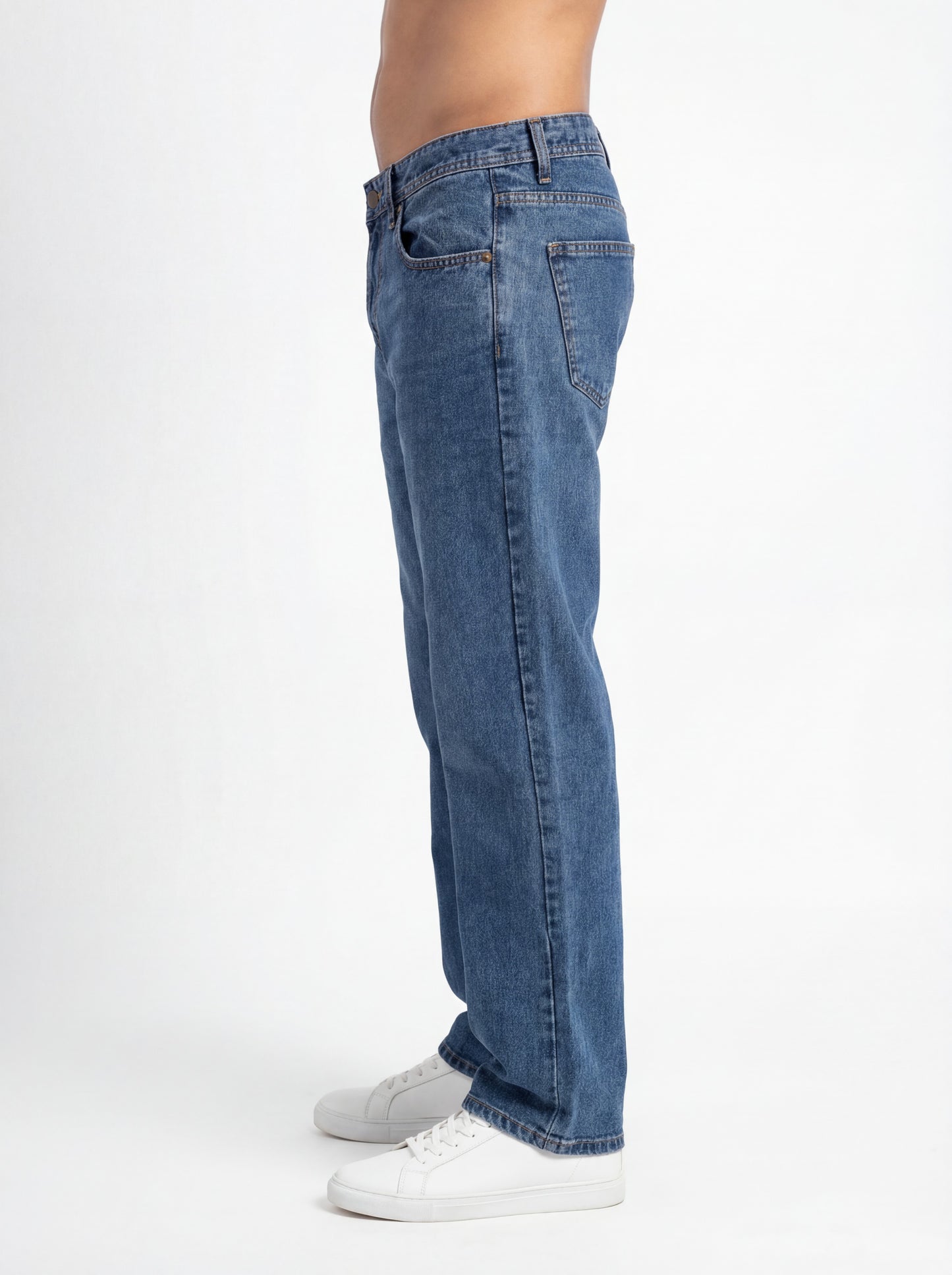 Acid wash Denim Blue Big Fold
