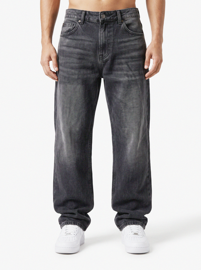 Classic Vintage Wash Black Denim Big Fold 68\20\{21-11}