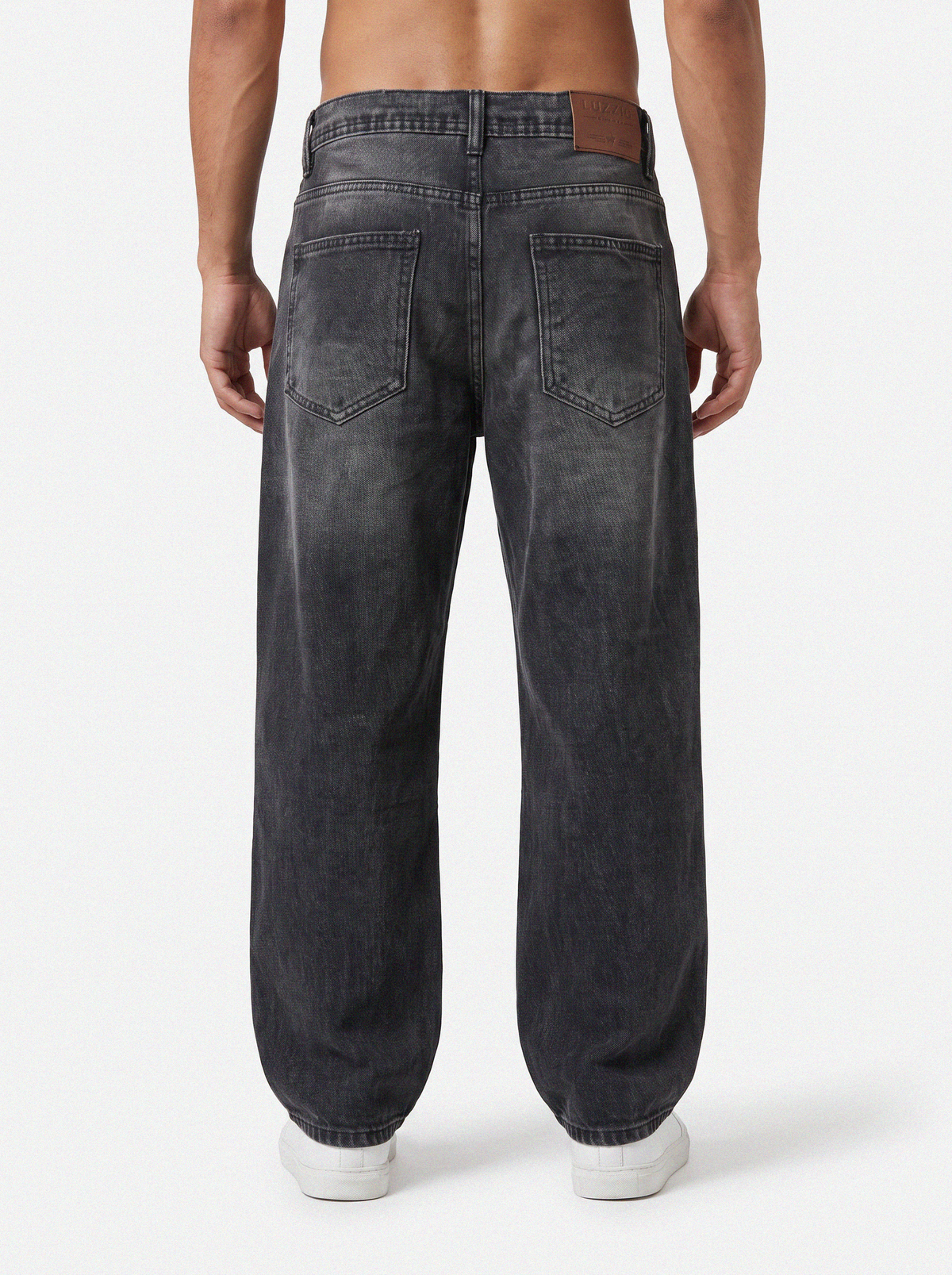 Whisker Wash Black Denim Big Fold 21\09