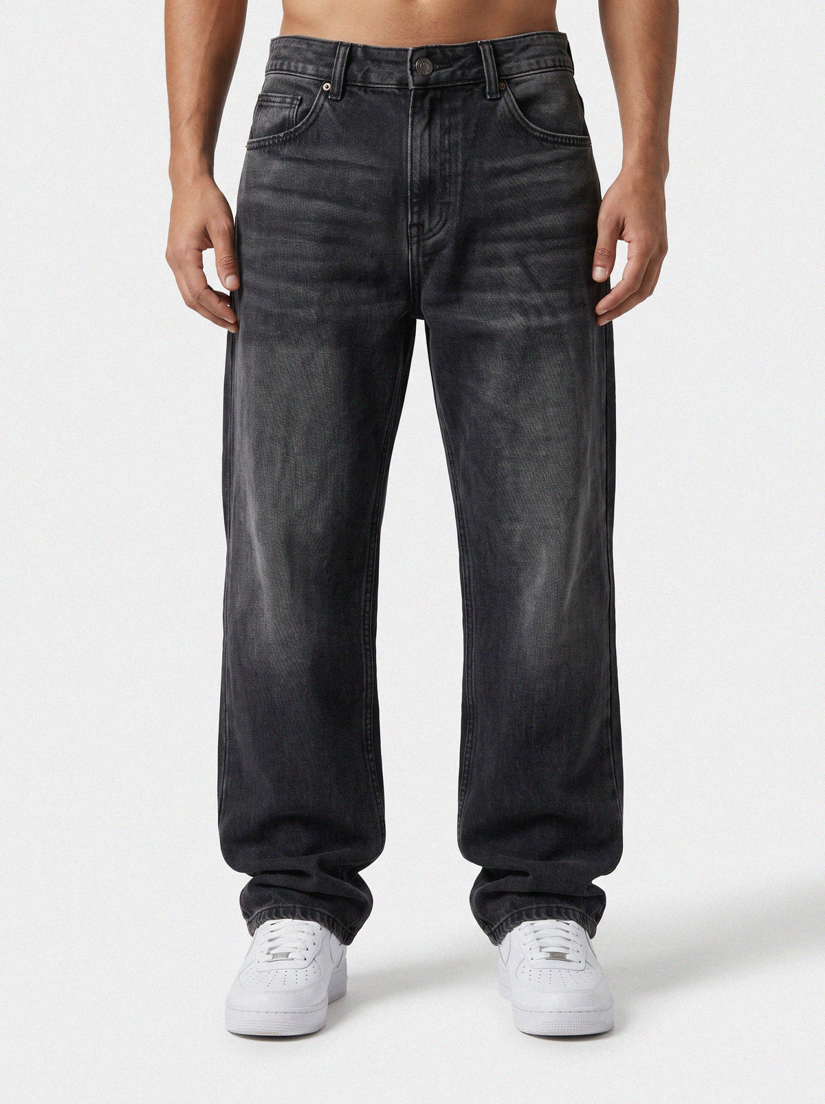 Classic Vintage Wash Black Denim Big Fold 68\20\21
