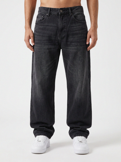 Low Washed Deep Black Denim Big Fold 21\07