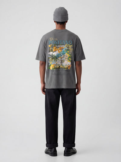 Positano Italian Paradise Ash Oversized T-shirt