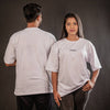 Basic Oversized Black And White Cotton T-Shirt