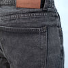 Acid wash Black Big Fold Denim Black