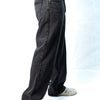 Acid wash Black Big Fold Denim Black