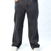 Acid wash Black Big Fold Denim Black