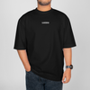 Basic Oversized Black And White Cotton T-Shirt