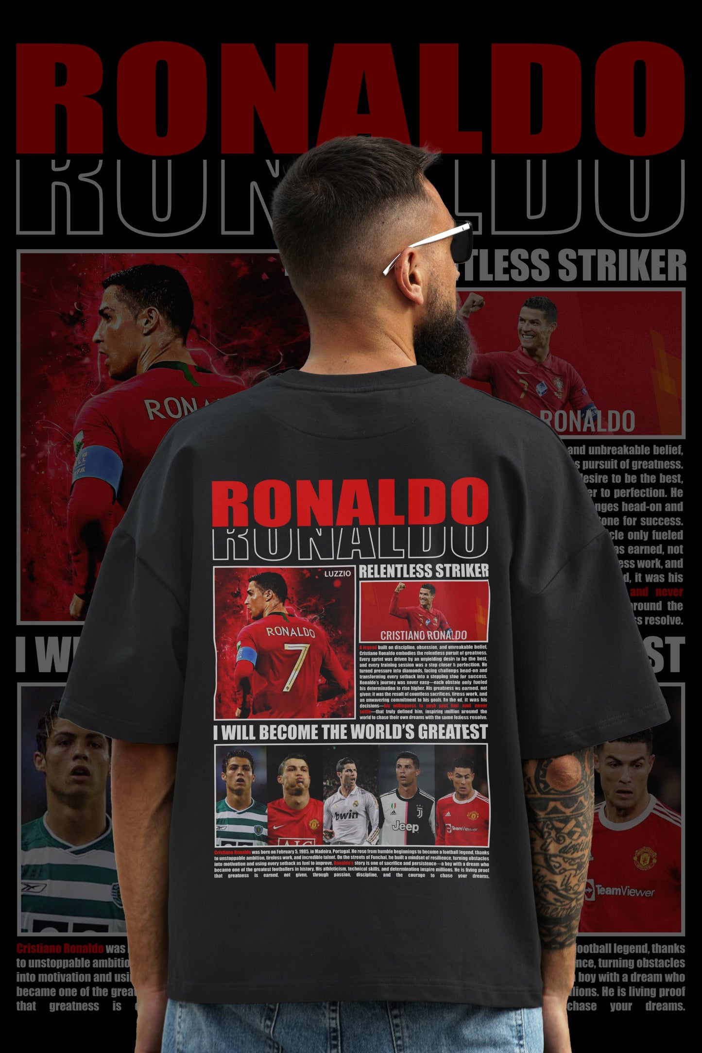 Cristiano Ronaldo “Relentless Striker” Oversized T-Shirt