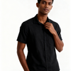Premium Linen Regular fit Shirt Black