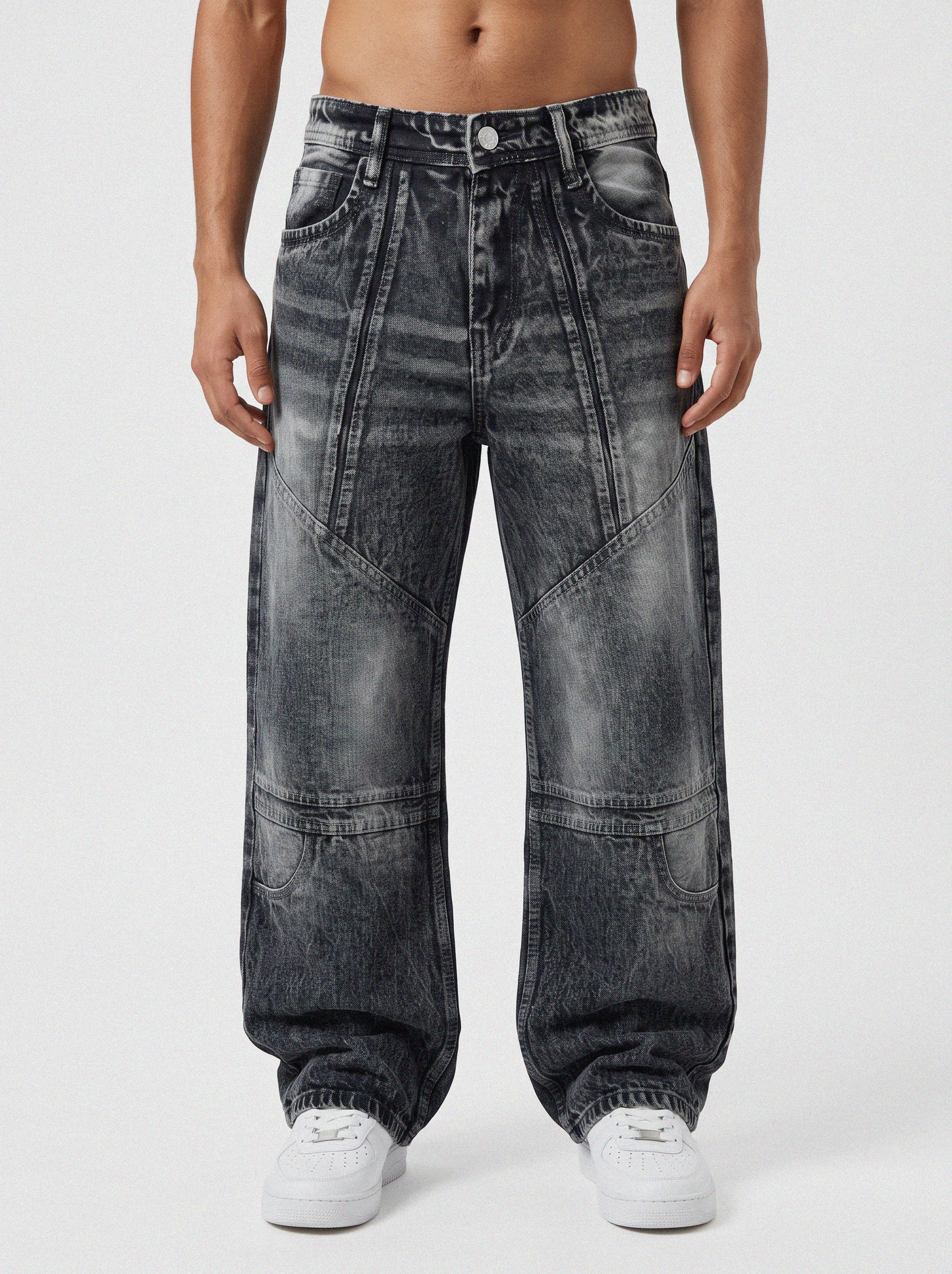 Obsidian Panel Denim Big Fold (Black)