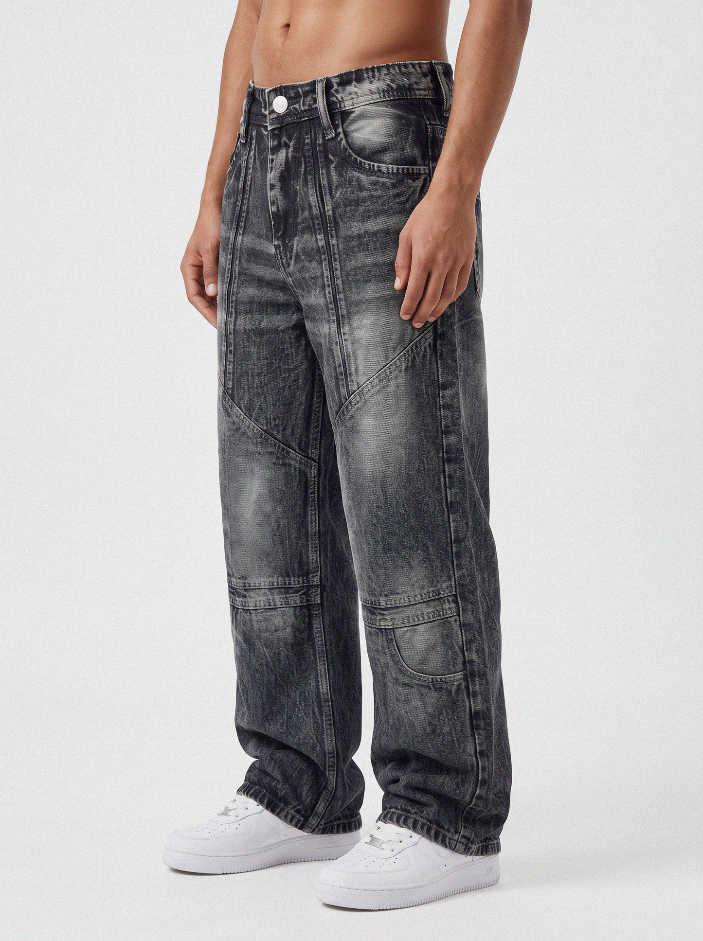 Obsidian Panel Denim Big Fold (Black)