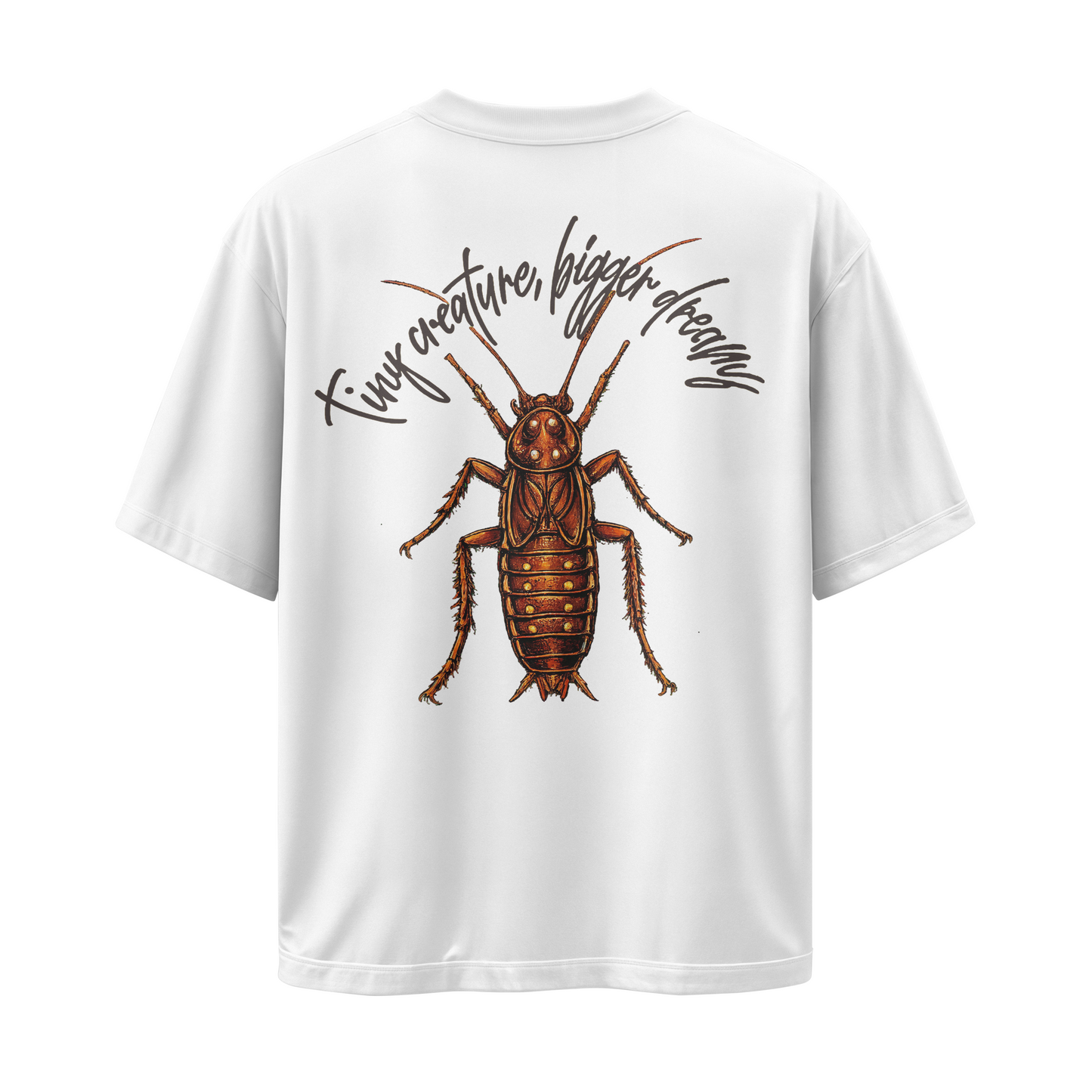 Roach White Graphic Tee Oversized 250GSM