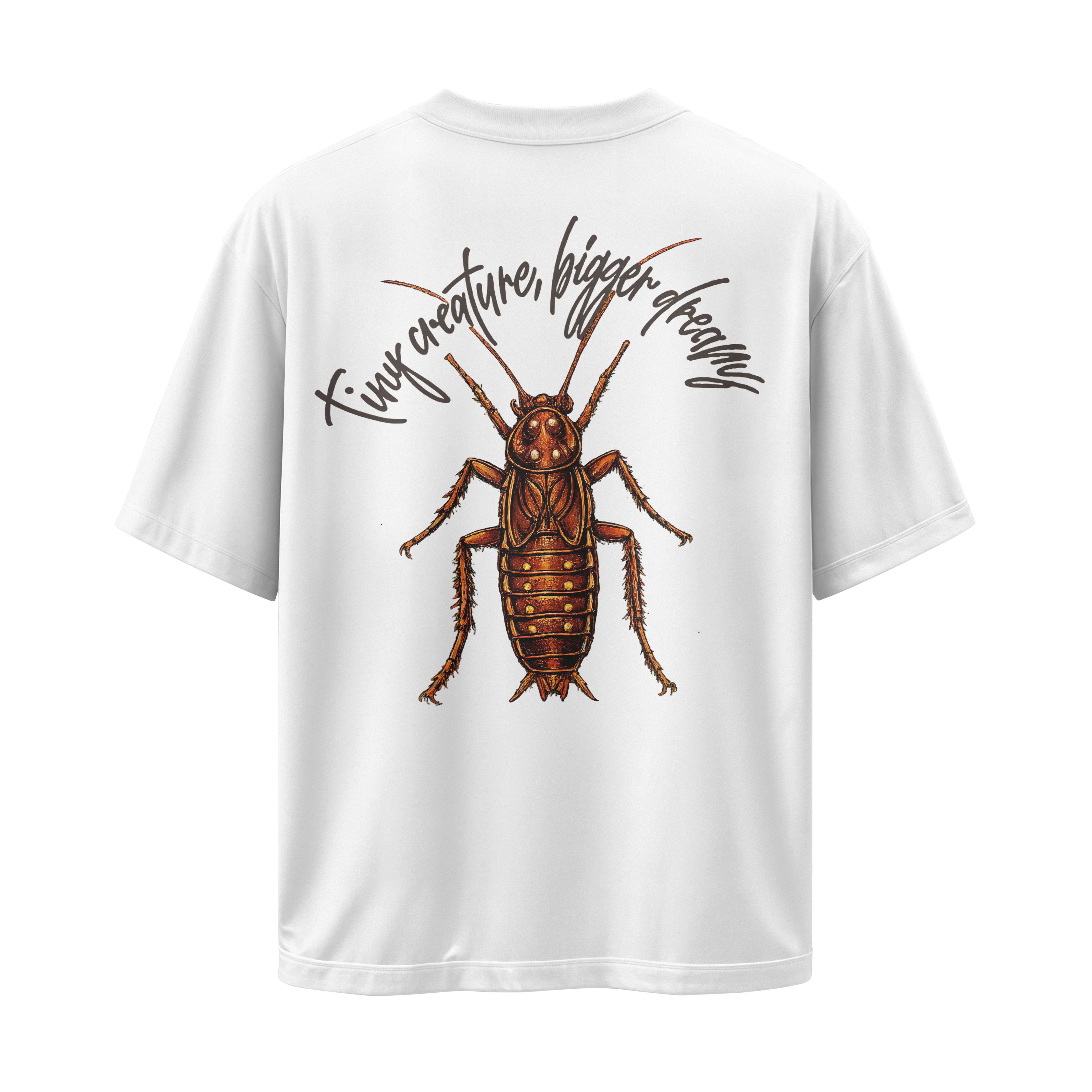 Roach White Graphic Tee Oversized