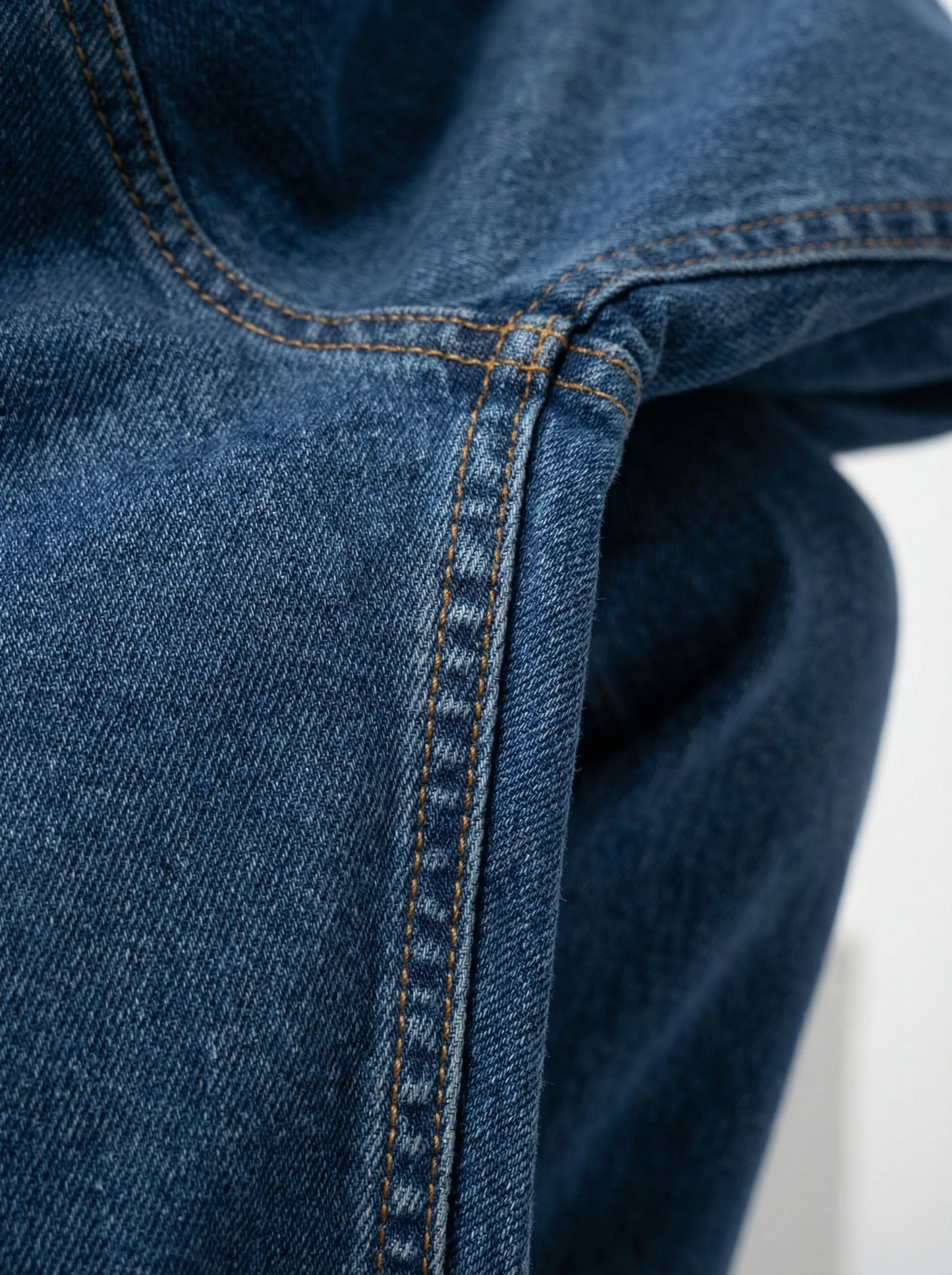 Acid wash Denim Blue Big Fold