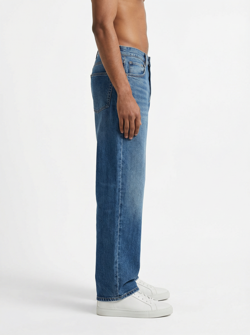 Vintage Wash Blue Big Fold Denim