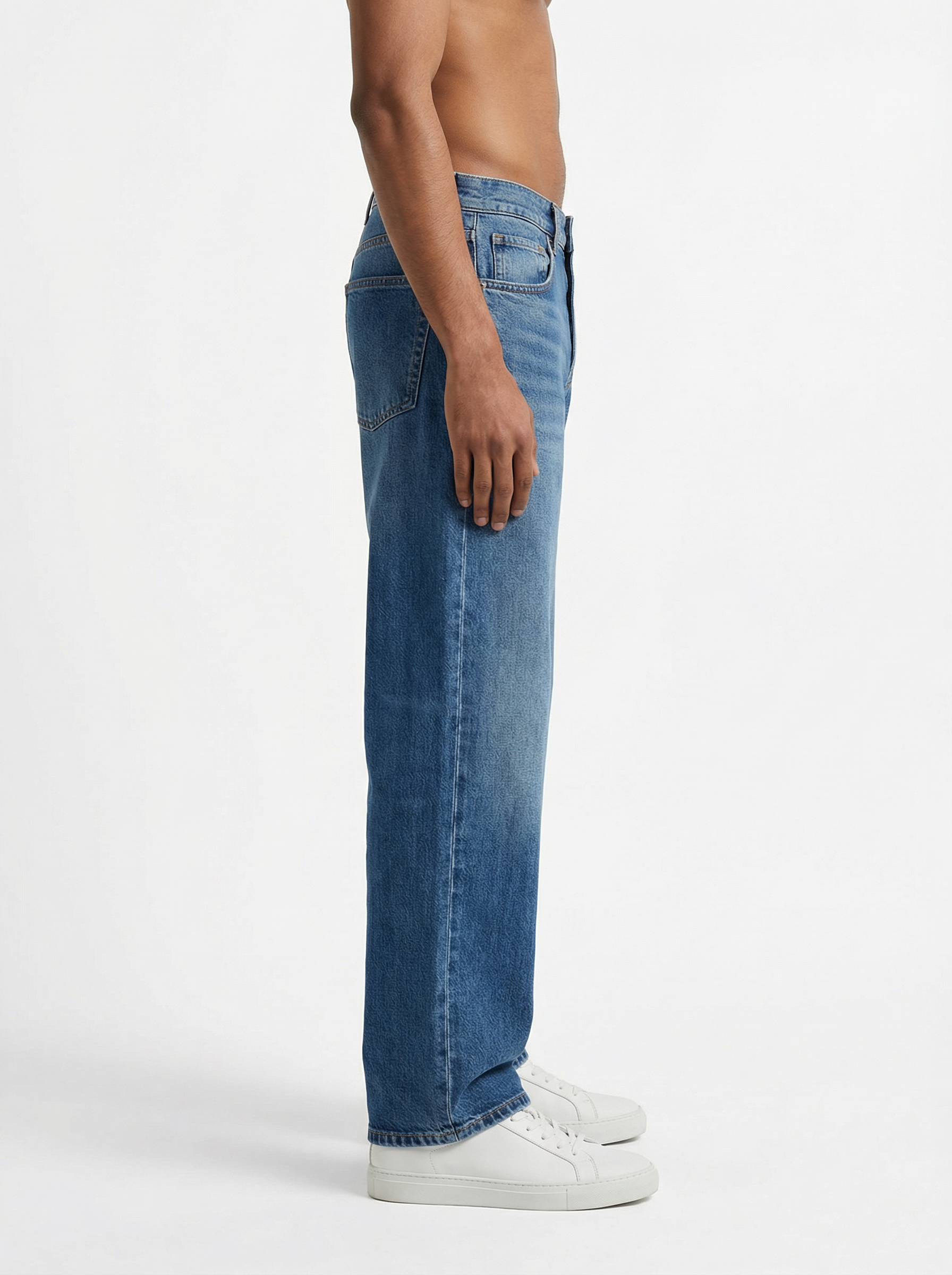 Vintage Wash Blue Big Fold Denim