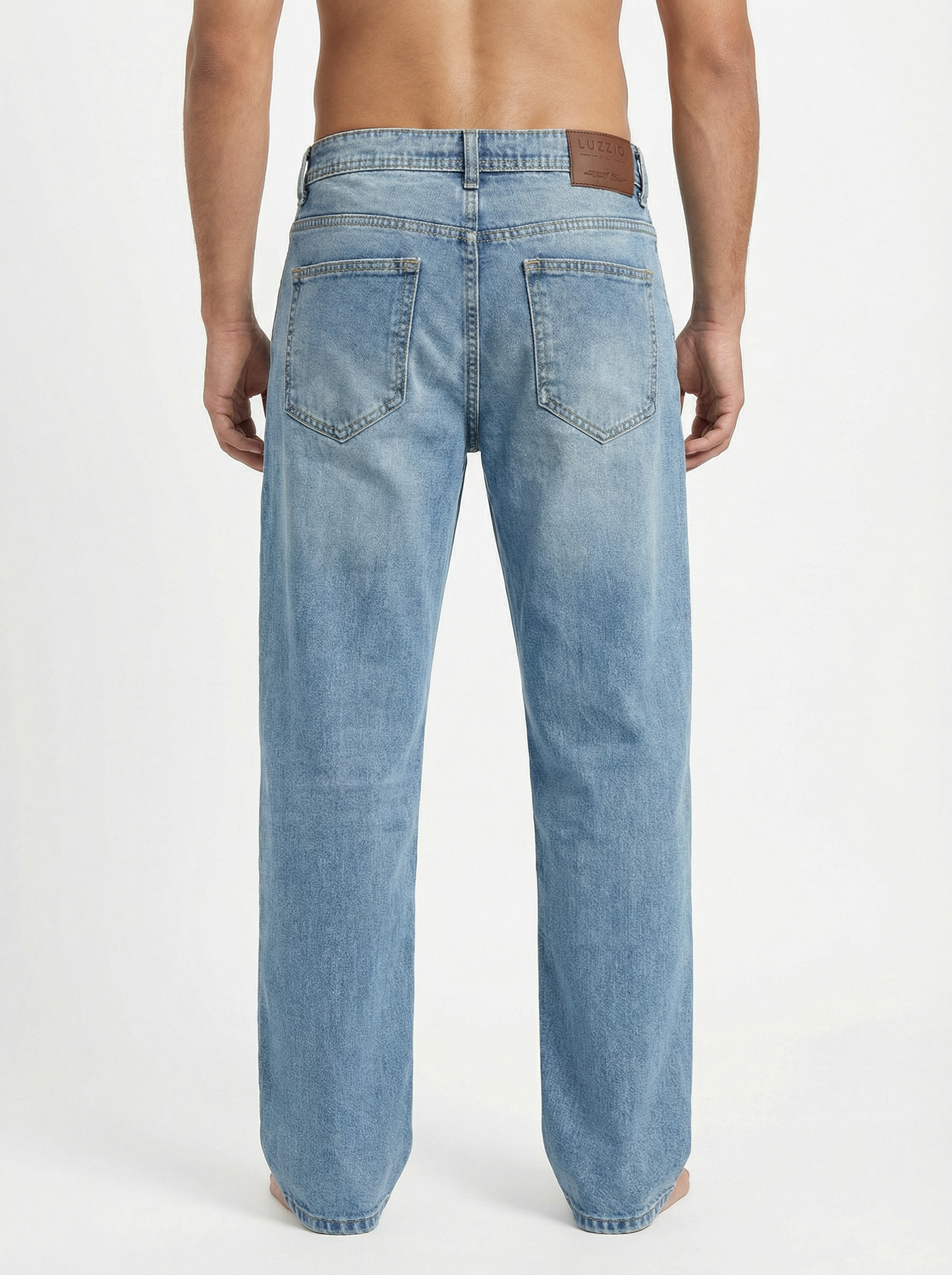 Vintage Wash Light Blue Big Fold Denim