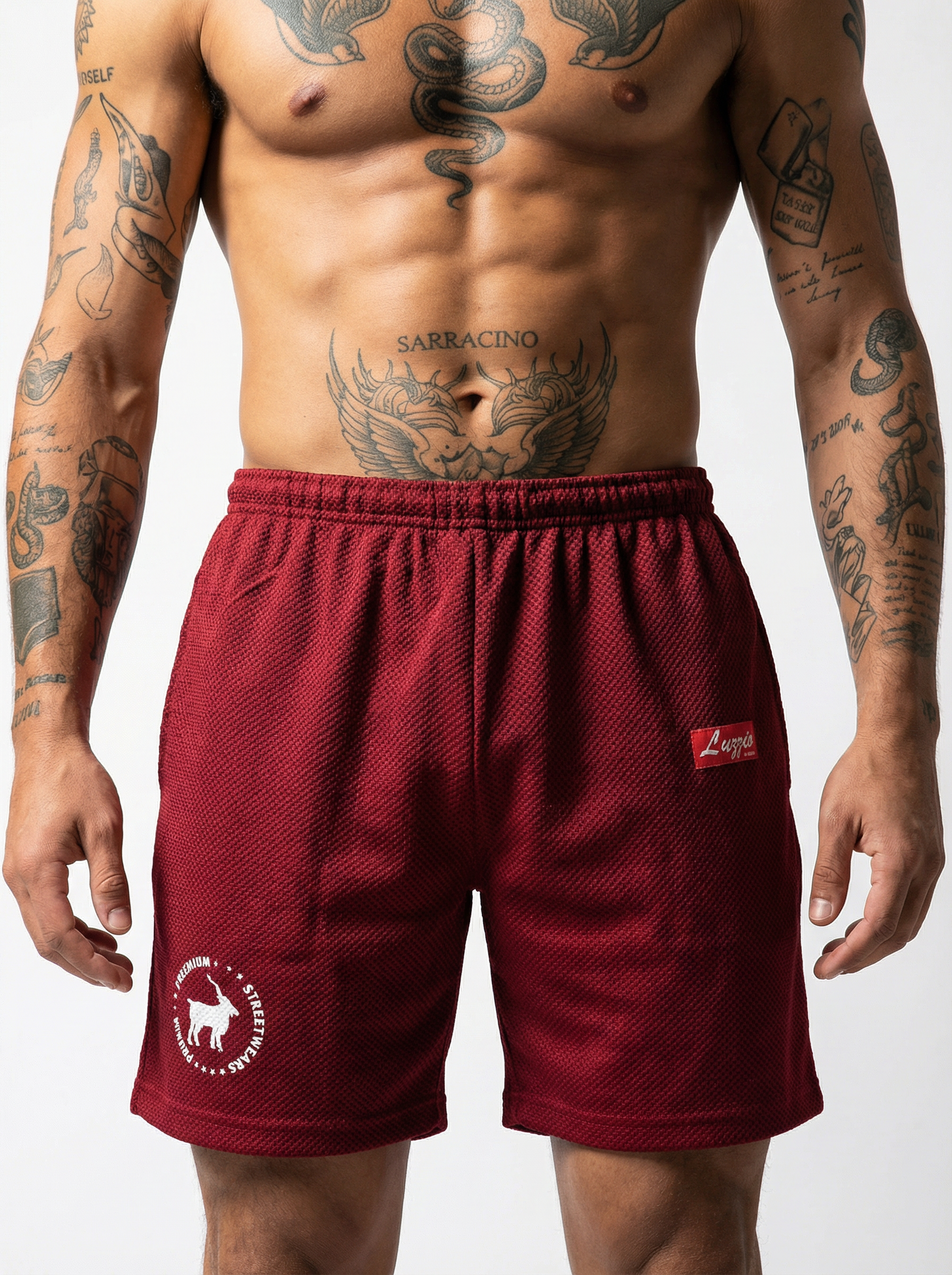 DripCore Wine Red Shorts