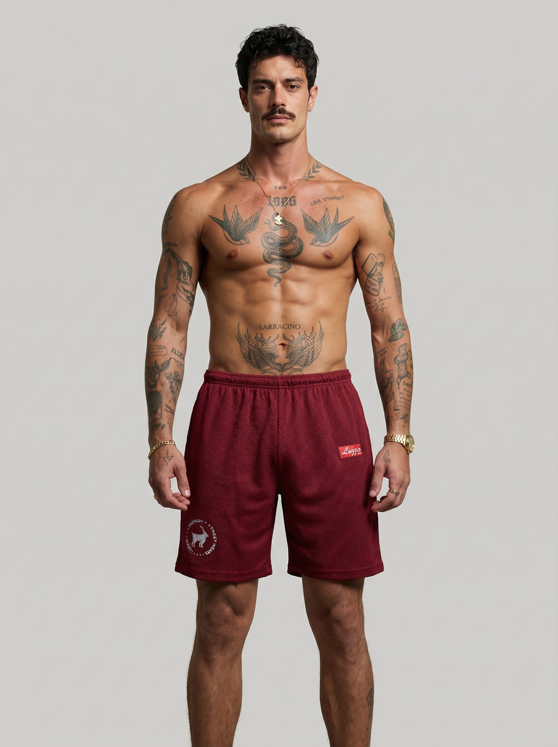 DripCore Wine Red Shorts