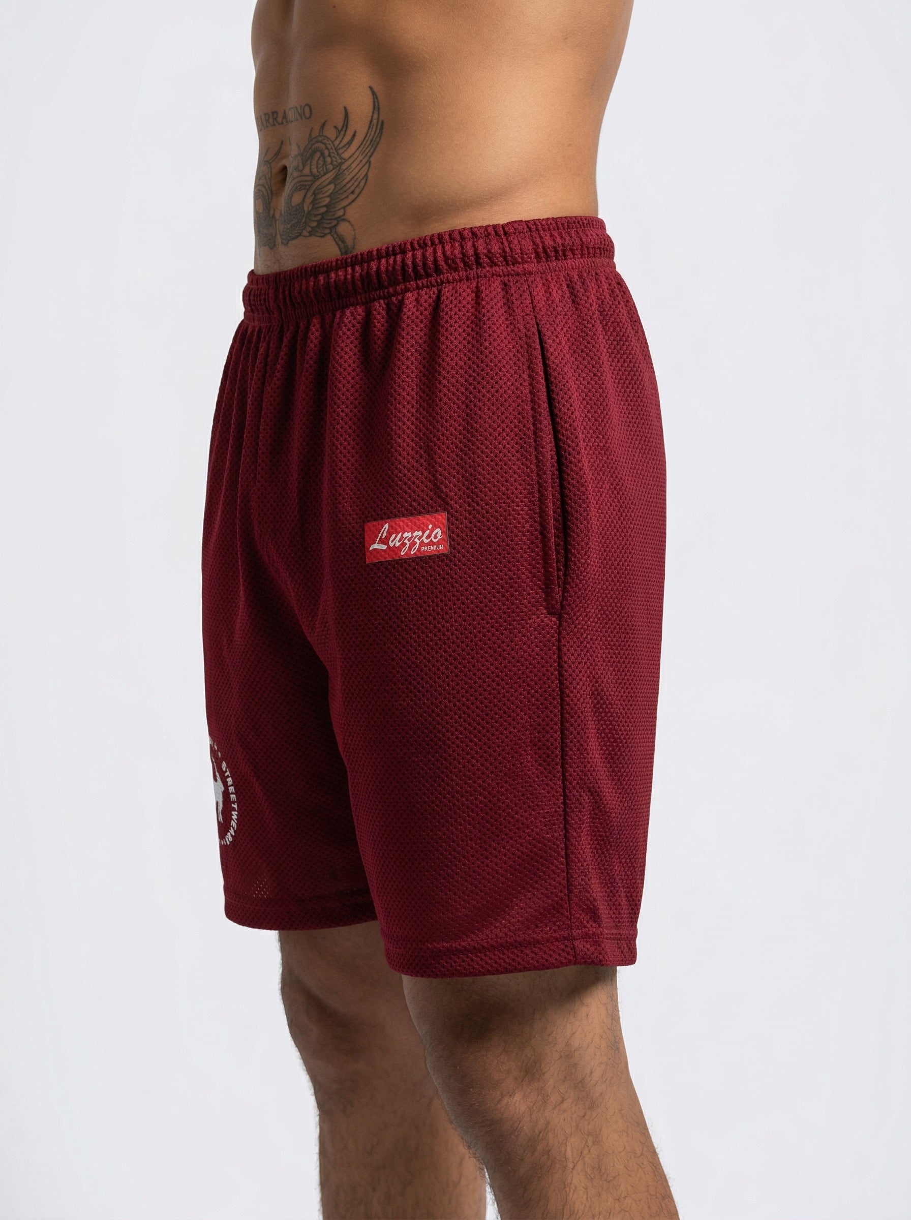 DripCore Wine Red Shorts