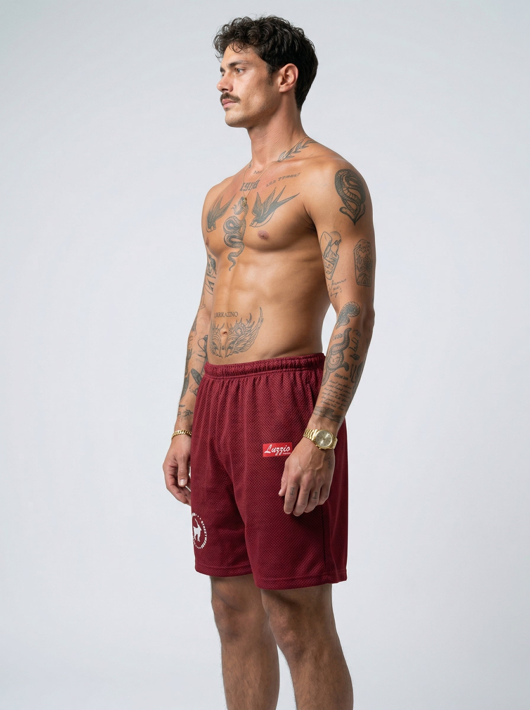 DripCore Wine Red Shorts