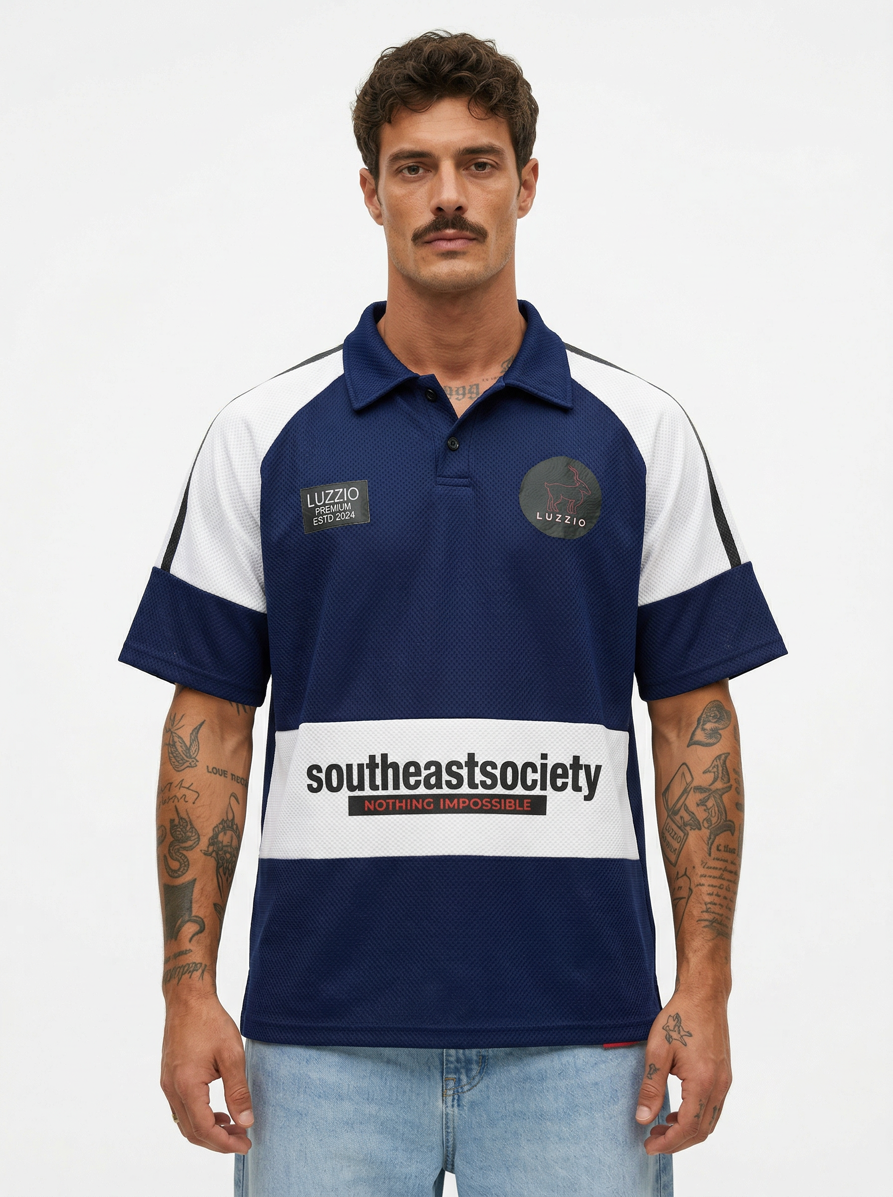 Mono Core Polo Carbon Blue