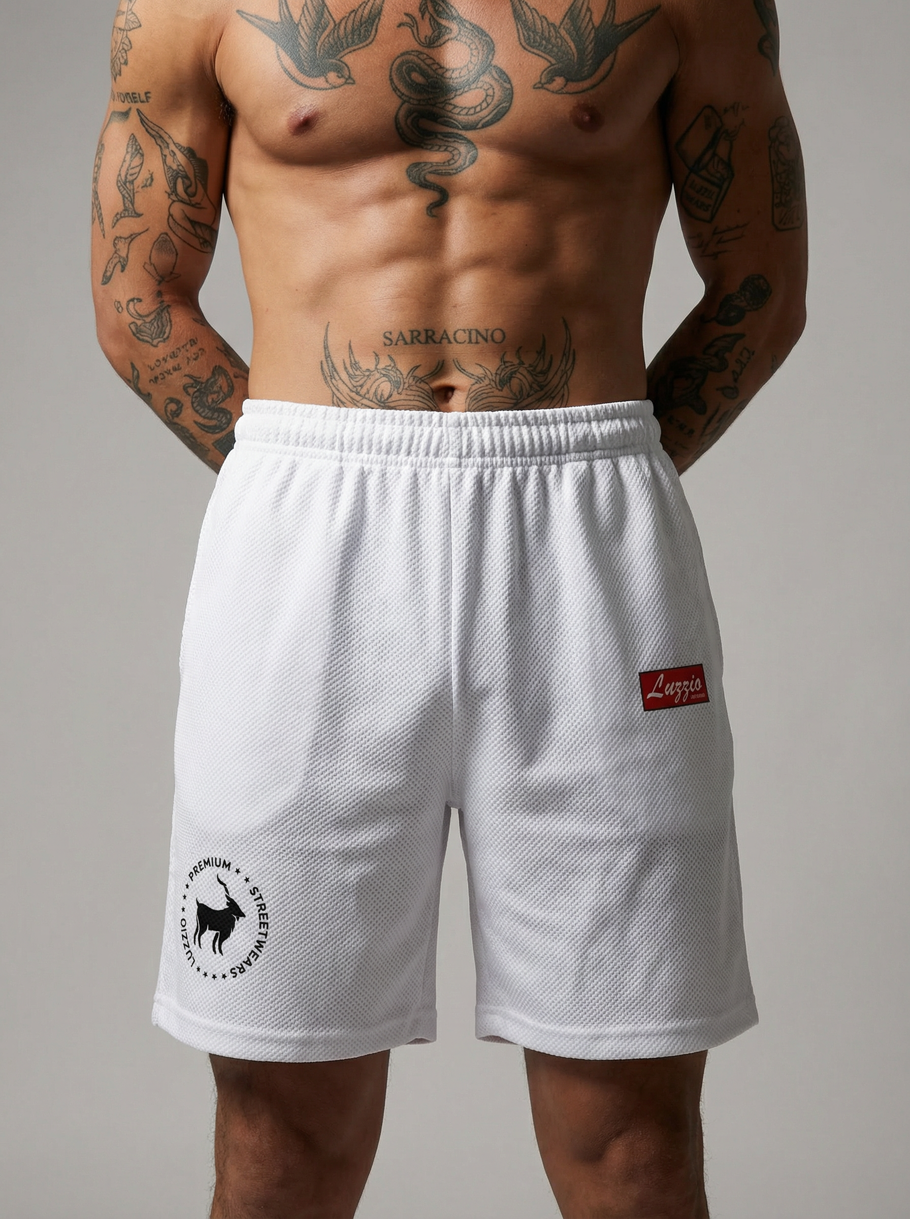 DripCore White Shorts