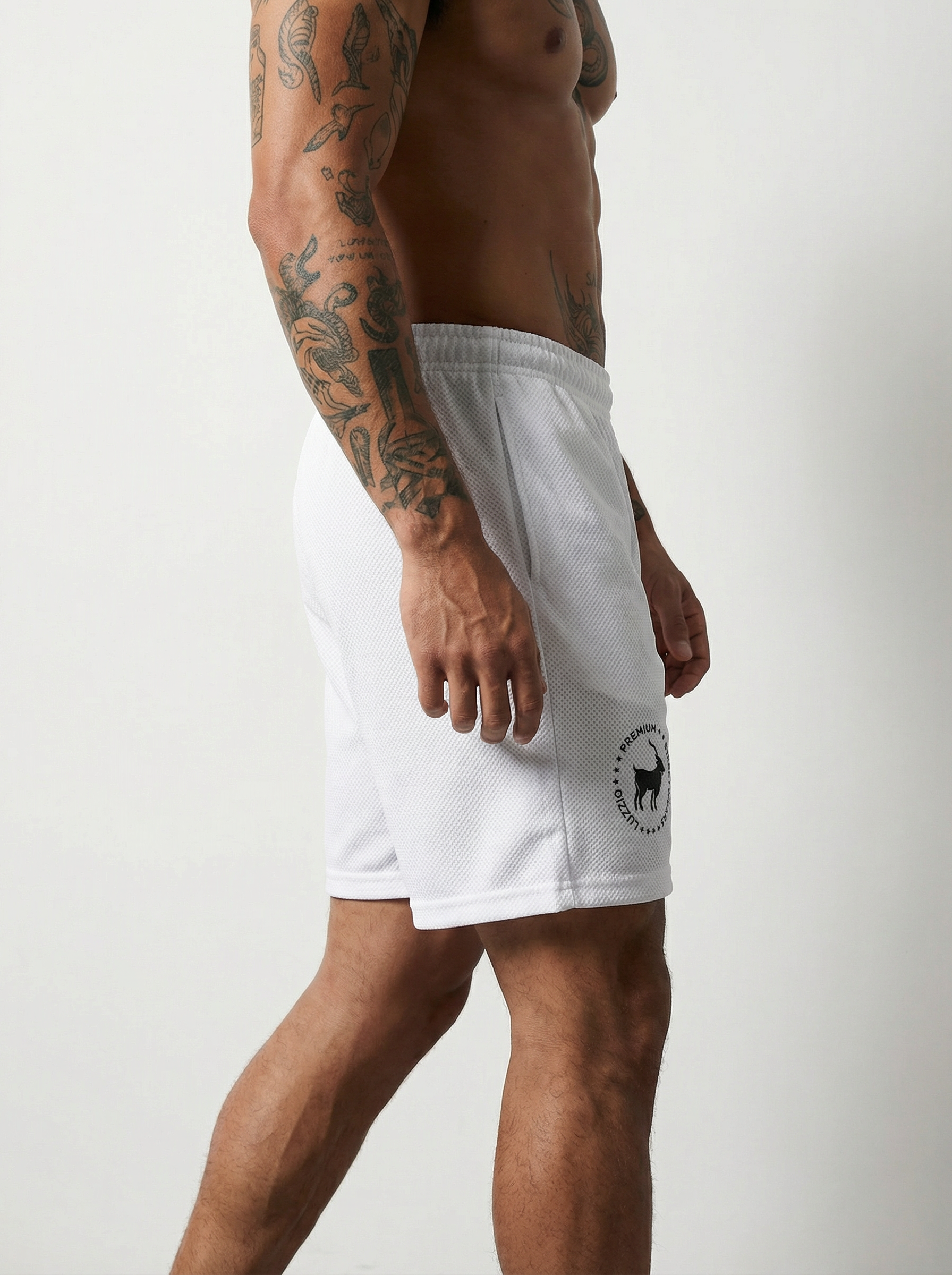 DripCore White Shorts