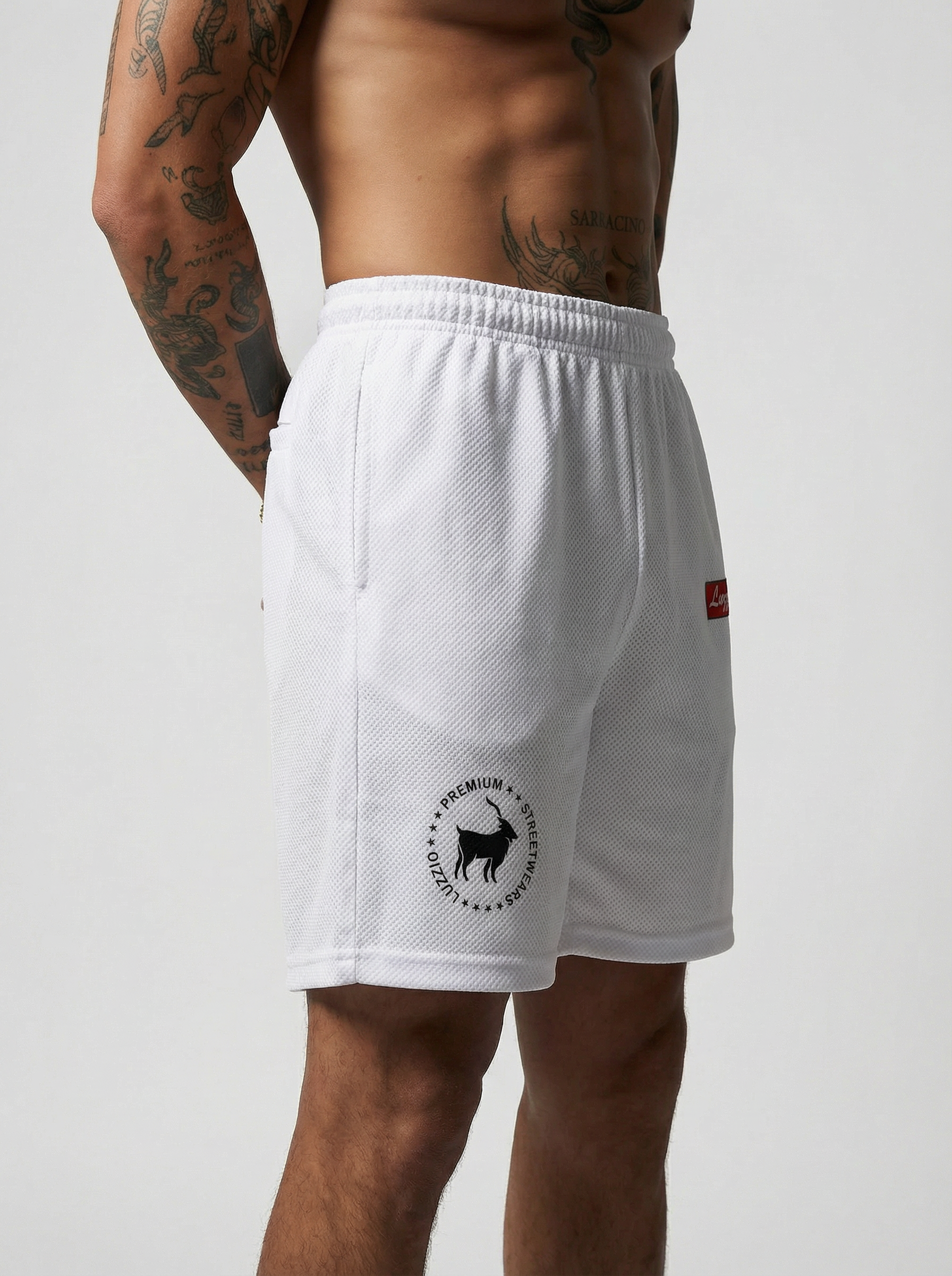 DripCore White Shorts