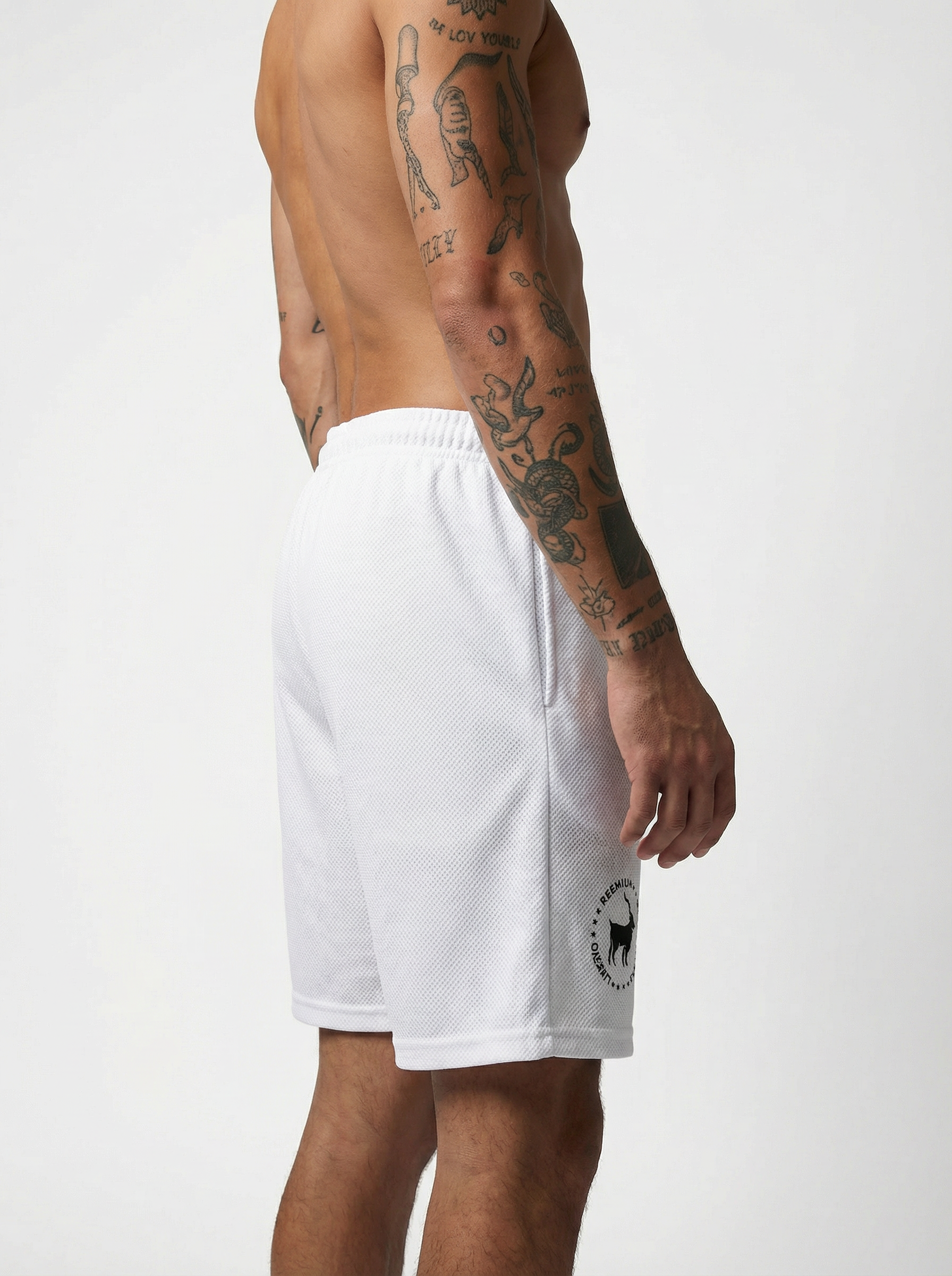 DripCore White Shorts