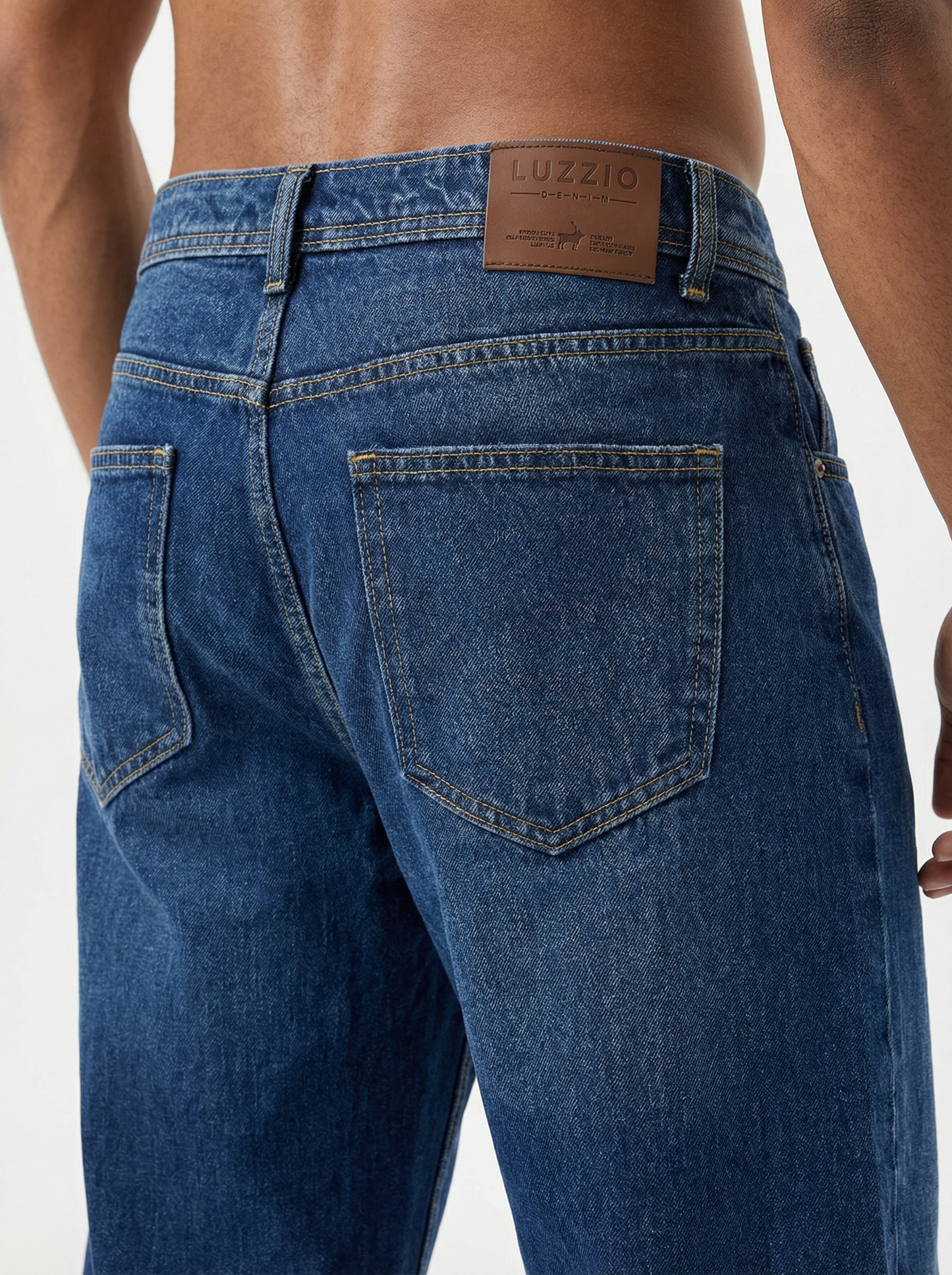Acid wash Deep Indigo Big Fold Denim