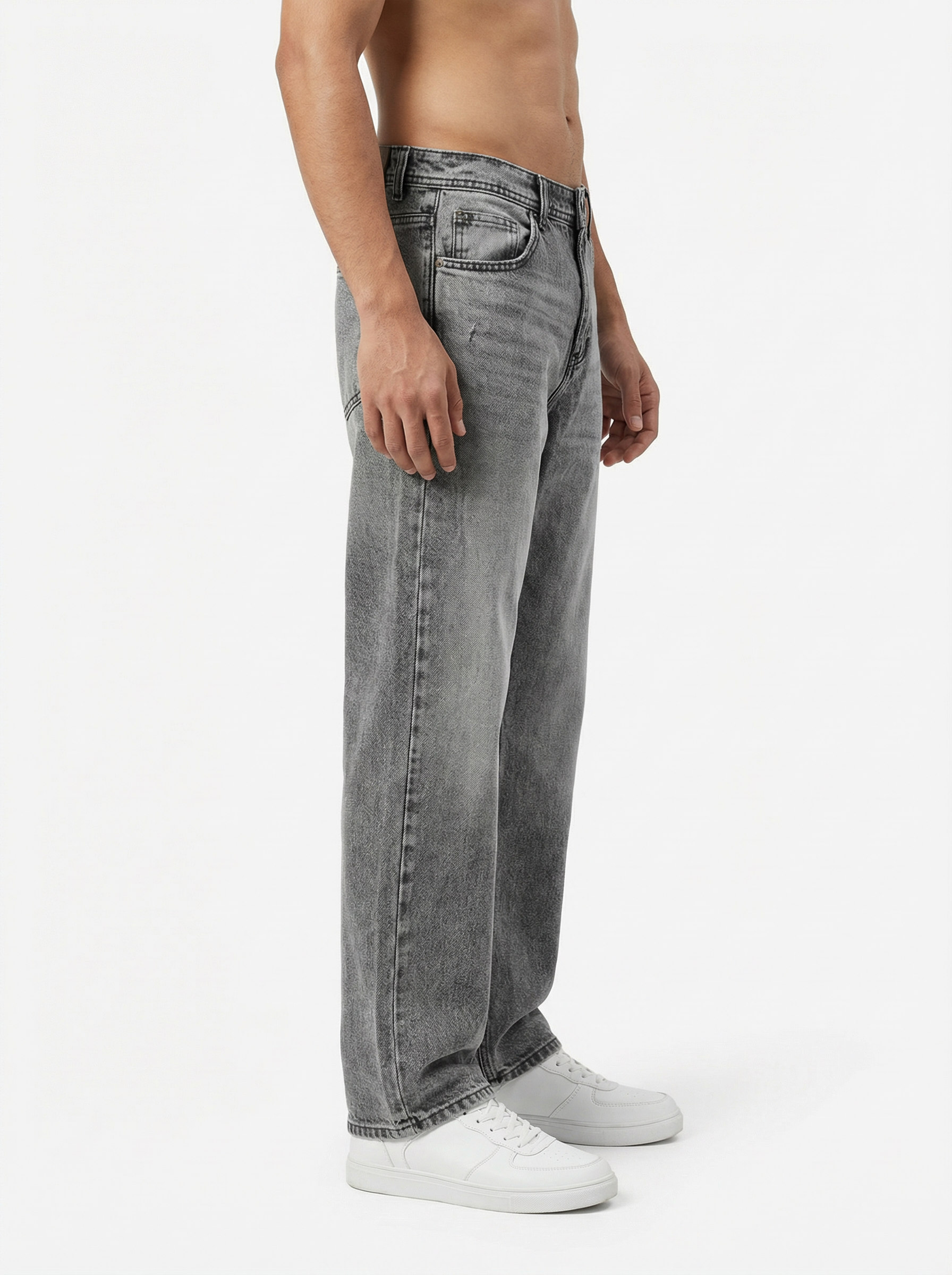 Vintage Wash Ash Big Fold Denim