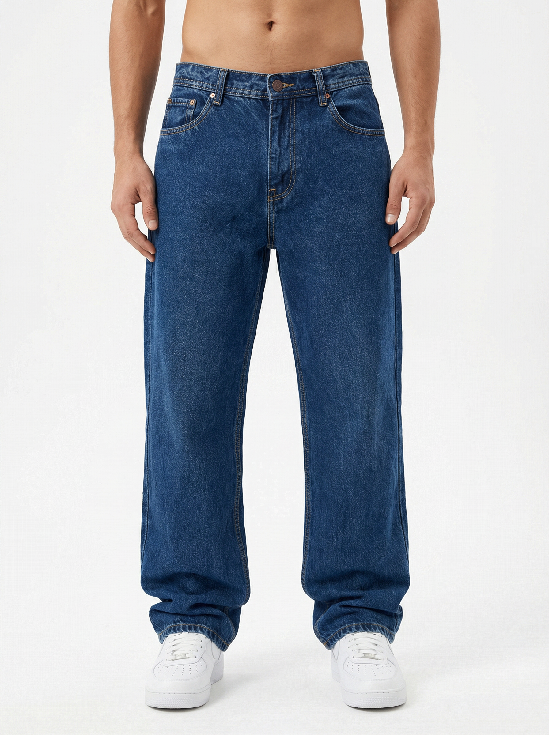 Acid wash Deep Indigo Big Fold Denim