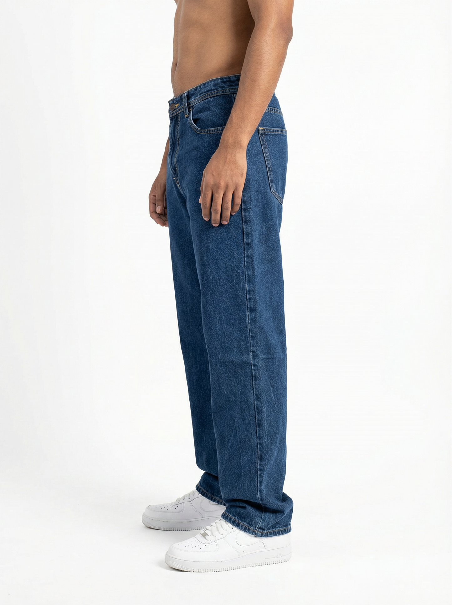 Acid wash Deep Indigo Big Fold Denim