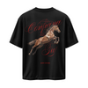 Freedom Black Graphic Tee Oversized 250GSM